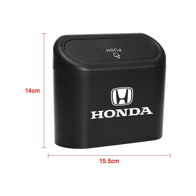 Car Vehicle Case Storage Box Black ABS Square Pressing Trash Can For Honda Fit Mugen Insight Type S R VTEC DOHC Modulo Vezel Legend RR Si