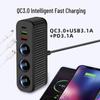 120 Вт Dual USB + PD 30 Вт Быстрое автомобильное зарядное устройство: Адаптер прикуривателя «один на три» с интеллектуальной многофункциональной зарядкой.