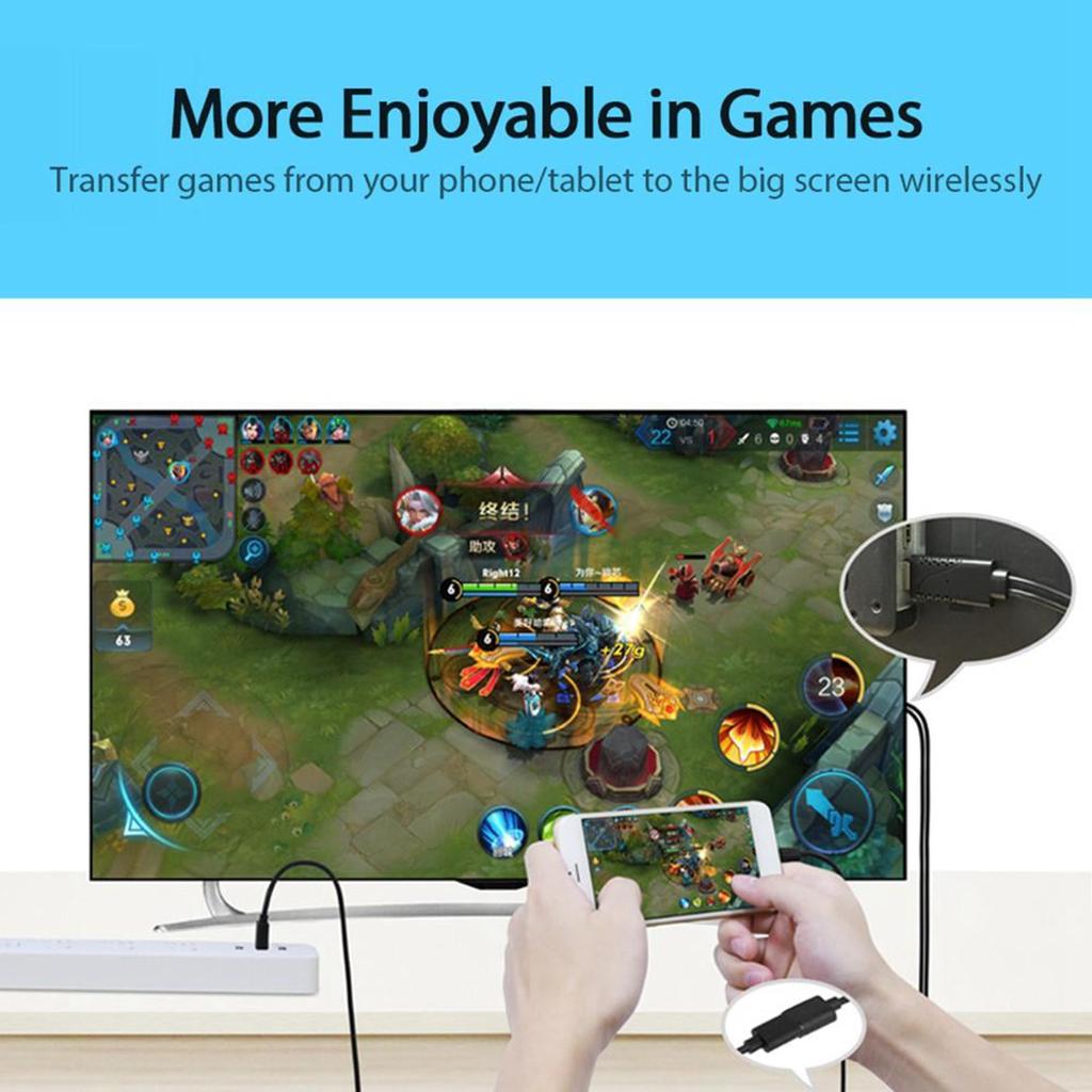 USB Female To Compatible Male 1080P Digital AV Adapter Cable Conversion Cable