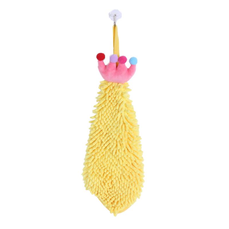 Очаровательное мультяшное животное, синель, подвесное полотенце для рук для кухни или ванной комнаты