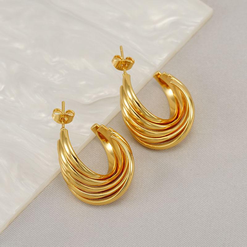 Модные серьги Niche, легкие, роскошные, темпераментные, универсальные, нерегулярные, высокочувствительные, серьги из титановой стали 18 карат