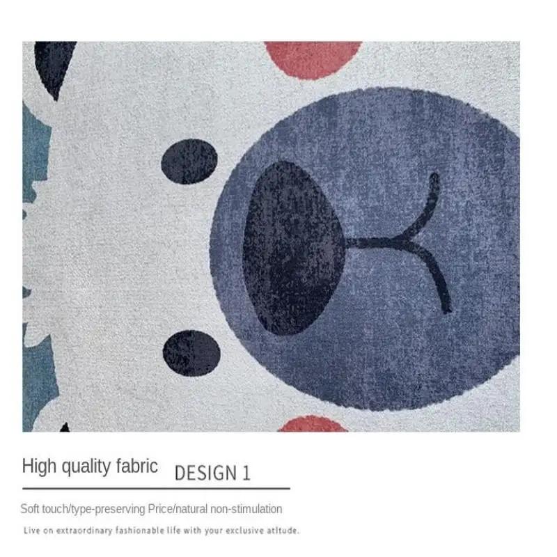 Мультяшные ковры для гостиной, милый декор для спальни, круглые коврики, нескользящий напольный коврик для стула, прикроватный ковер для детской комнаты, ковер для кабинета