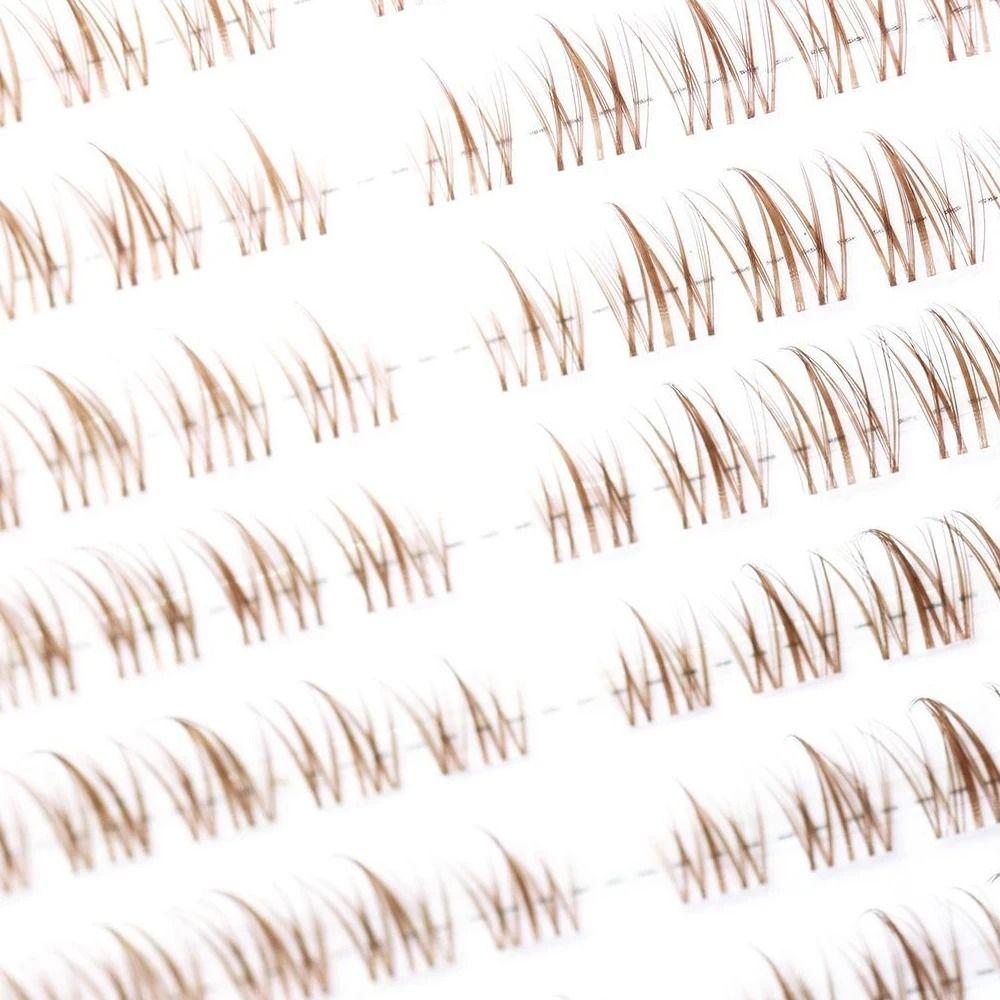 Coffee Color False Eyelashes Soft Clusters Lashes Fake Lashes for Eyelash Extension