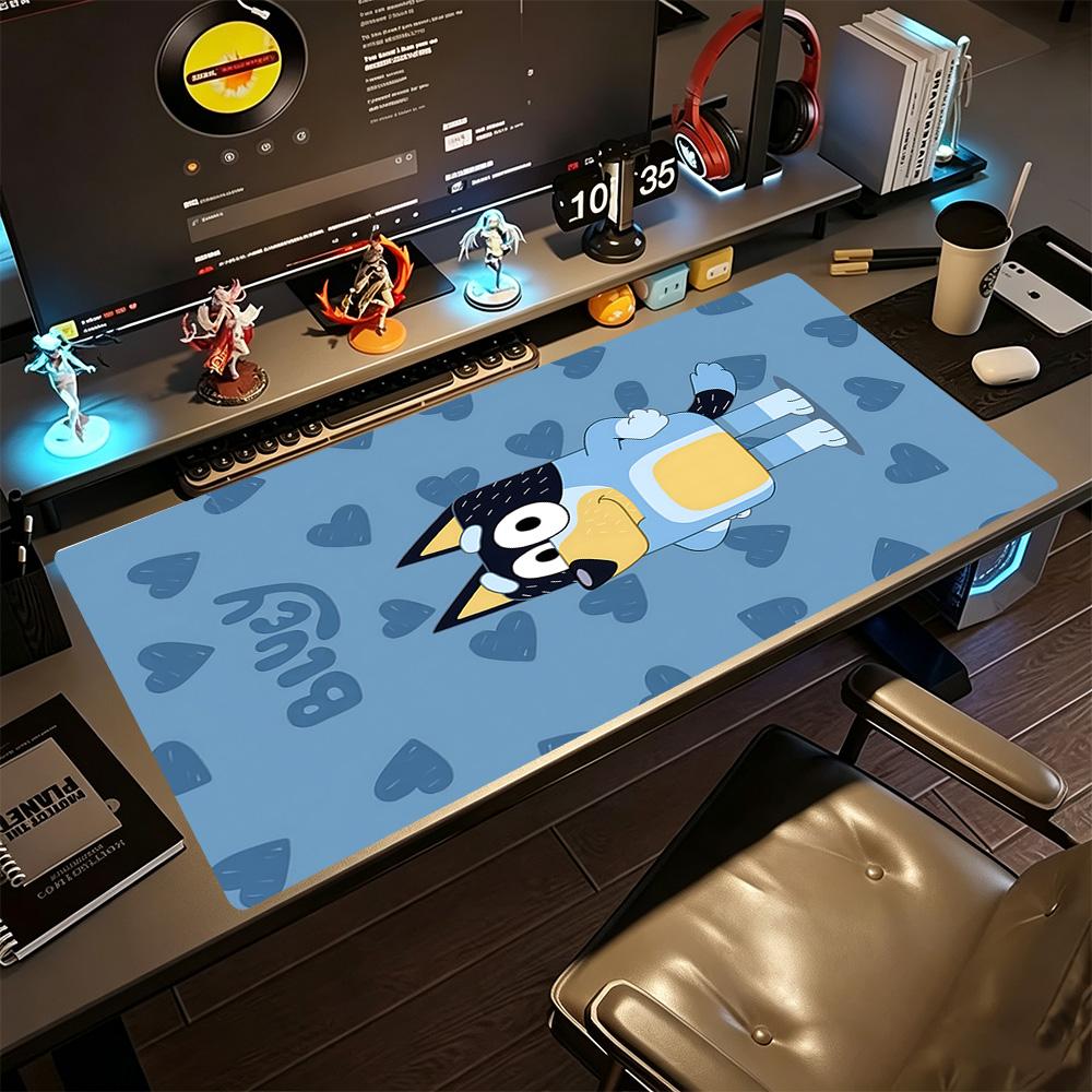 Bluey Large Mouse Pad Keyboard Pad Desktop Mouse Pad Non-Slip Rubber Bottom Perfect Gift for Gamers