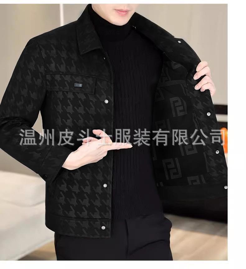 Высококачественная мужская кожаная куртка Qiandongge, мужская высококлассная модная свободная повседневная куртка из искусственной кожи, мужское пальто, весна и осень, новинка