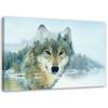 Canvas Print, Wolf On a Mountain Background