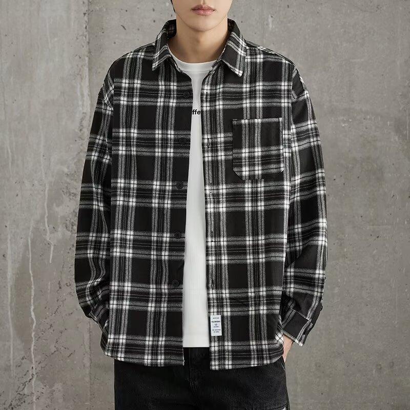 2024 Весна и осень PU красивое пальто мужское Ins High Street модный бренд Гонконгский стиль японский стиль Харадзюку корейский стиль модная свободная куртка