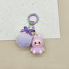 Three-dimensional Flocking Keychain Pendant Cute Bag Accessories Doll Cartoon Ornament