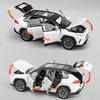 1/22 Toyota RAV4 SUV Alloy Diecast Model Car Toy 6 Doors Can Be Opened Pull Back Sound and Light Vehicle Toys Collectibles Gifts