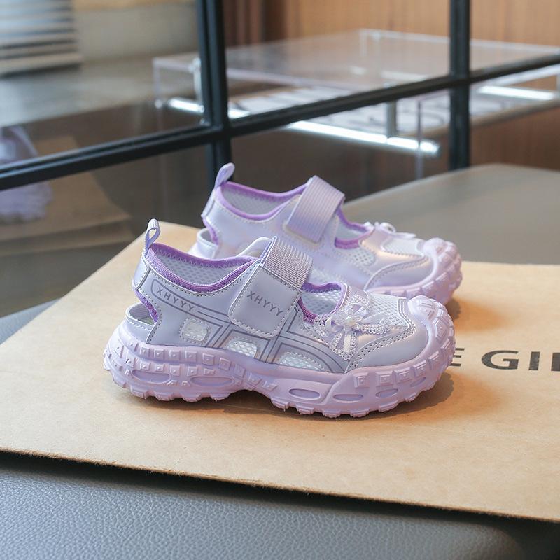 Girls soft-soled sports sandals new summer new bag head breathable casual shoes non-slip fashion princess shoes