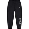 Comfortable Simple Versatile Letter Cuffed Mid Waist Breathable Knitted Sports Pants Men Bottoms Black AYKU917-1