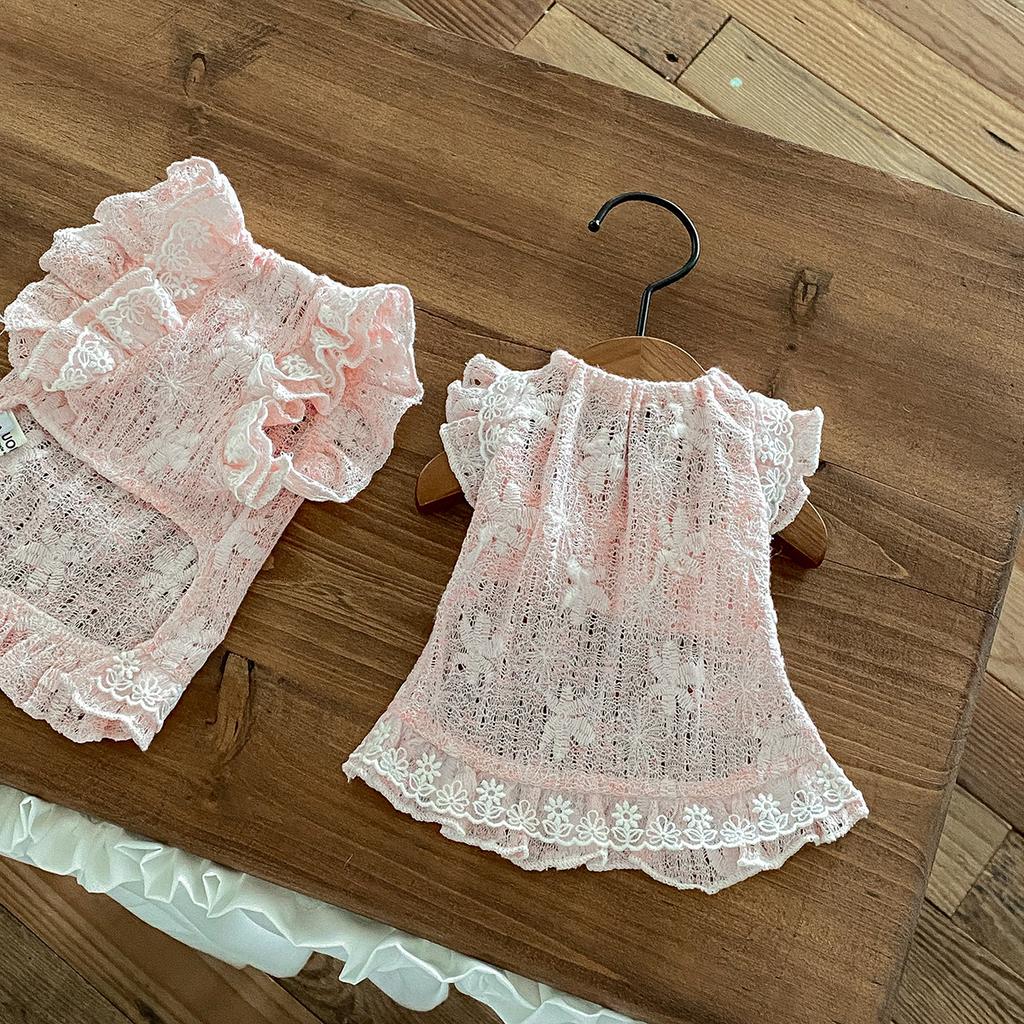 Pet Dog Lace Dress Breathable Princess Style Tank Top Pet Cute Teddy Sunscreen Dress Dog Clothes for Small Dogs