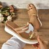 Fashion Women Wedge Slippers 2024 New Summer Platform Sandals Outdoor Beach Casual Shoes for Women Durable Luxury Slides Women