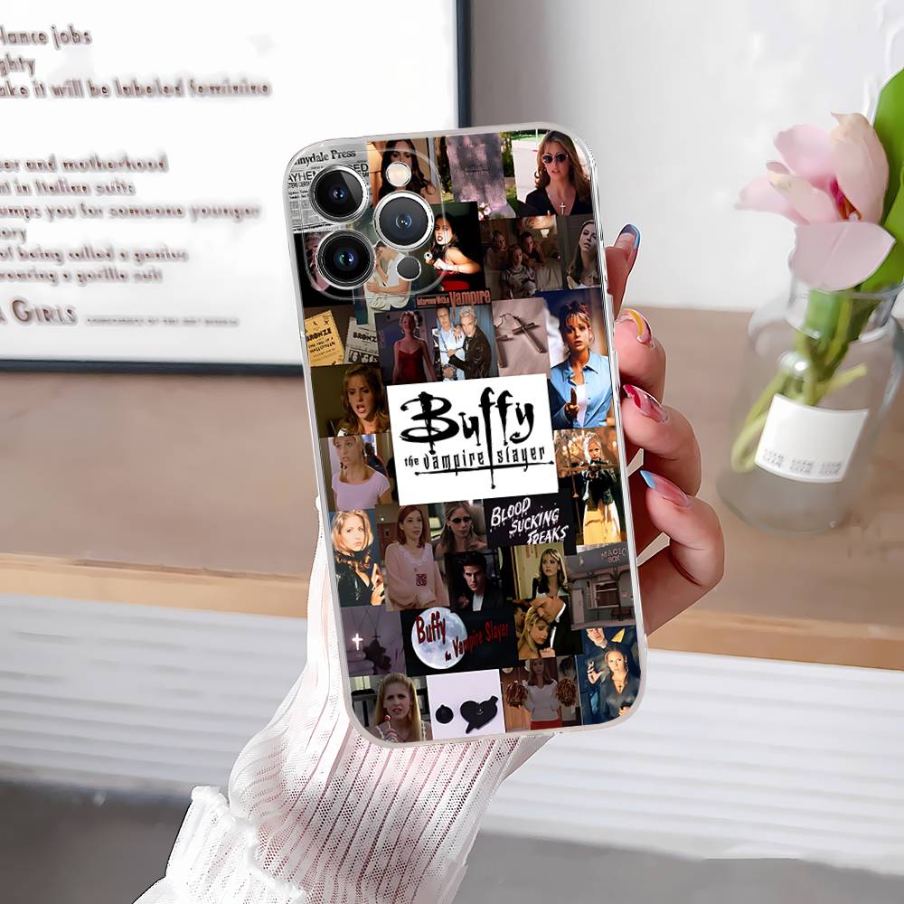 Чехол для телефона B-Buffy The Vampire Slayer для iPhone 17 16 15 14 Plus 13 12 11 Pro Max Прозрачный противоударный чехол