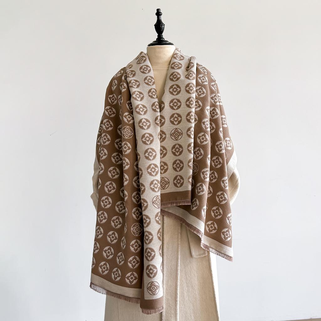 Luxury Winter Scarf Women Cashmere Warm Pashmina Brand Foulard Female Shawls Wraps Thick Soft Bufanda Poncho Scarves Stole