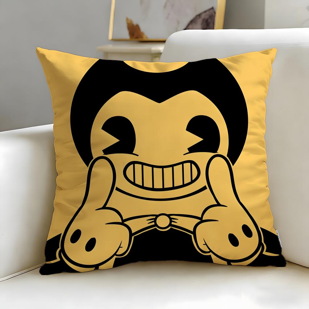 Чехол на подушку Bendy and the Ink Machine Мягкий Легко стирающийся Наволочка Универсальный для Дивана Кровати Путешествий и Офиса