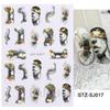 3D Fall Nail Stickers Gold Leaf Cotton Flowers Transfer Decals Nail Adhesive Sliders Manicure 2023 Autumn Decorations TRSTZ-SJ