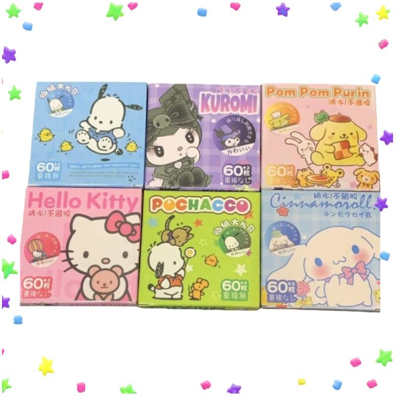 ПОСЛЕДНИЕ 60 шт. Наклейки Hello Kitty Kuromi Cinnamoroll Pochacco, разработанные для детей, девочек, DIY, ноутбука, телефона, дневника. Очаровательные мультяшные наклейки Sanrio