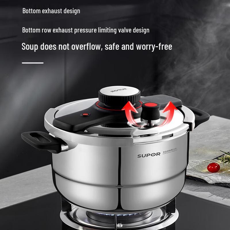 SUPOR Easy Open 6L 316L Stainless Steel Pressure Cooker
