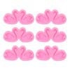 6pcs 3D Swan Fondant Mold Cute Prevents Stick BPA Free Hand Crafted DIY Silicone Mold for Chocolate