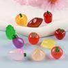 12pcs Noctilucent Resin Cute Potato Pumpkin Onion Pepper Charms Simulation Vegetable Pendants for Jewelry Making DIY Necklace