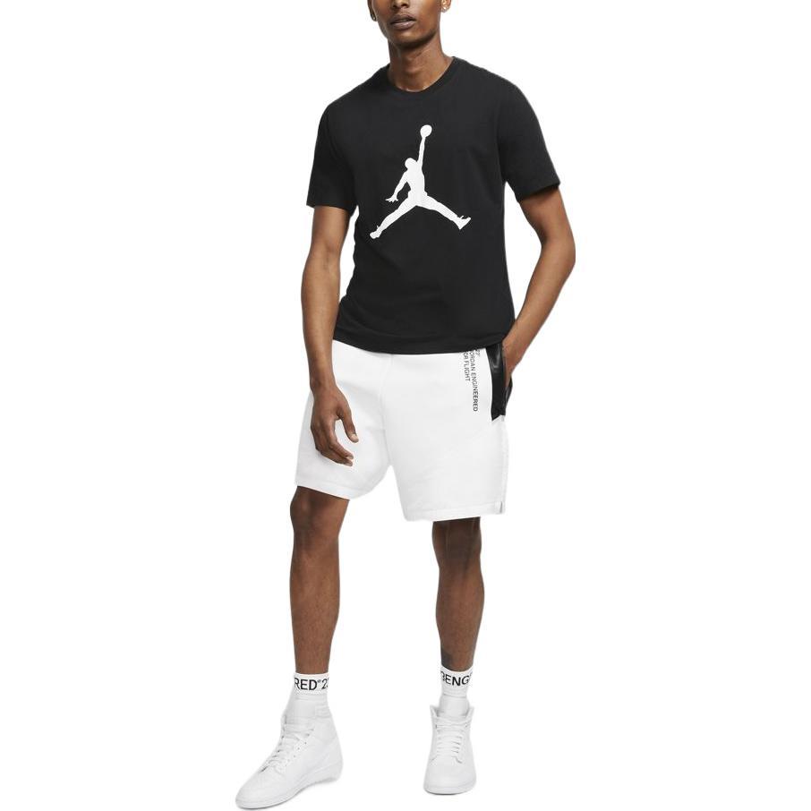 Jordan Футболка с коротким рукавом и круглым вырезом с логотипом, мужские топы, черные CJ0922-011