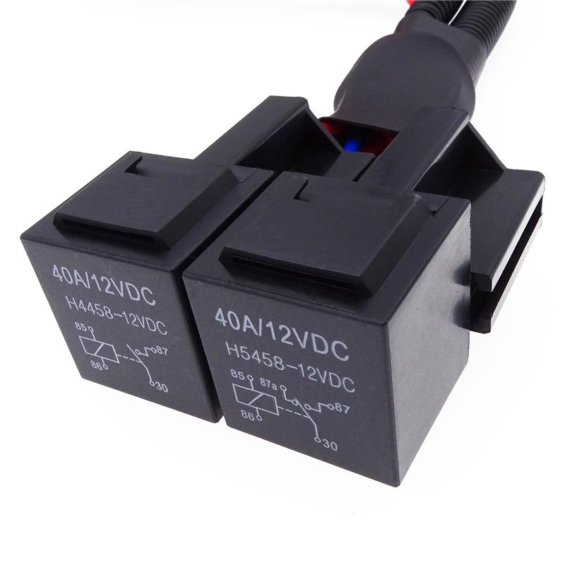 1 шт. для H4/9003 автомобильный разъем для фар, усилительный кабель, реле, гнездо предохранителя, черный жгут проводов, аксессуары для автомобильных фар