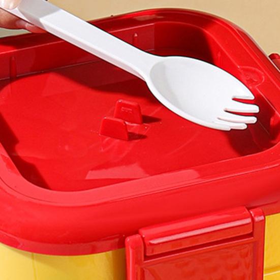 Взрослый бенто-бокс с двумя штабелируемыми герметичными отделениями, без БФА, контейнер для хранения еды, ланч-бокс, безопасен для микроволновой печи и посудомоечной машины, контейнер для приготовления еды