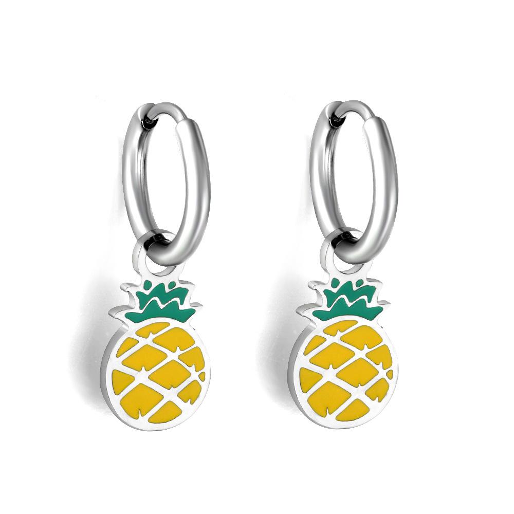 2026 Earrings Simple Personality Cute Bread Strawberry Cherry Fruit European and American Earrings
