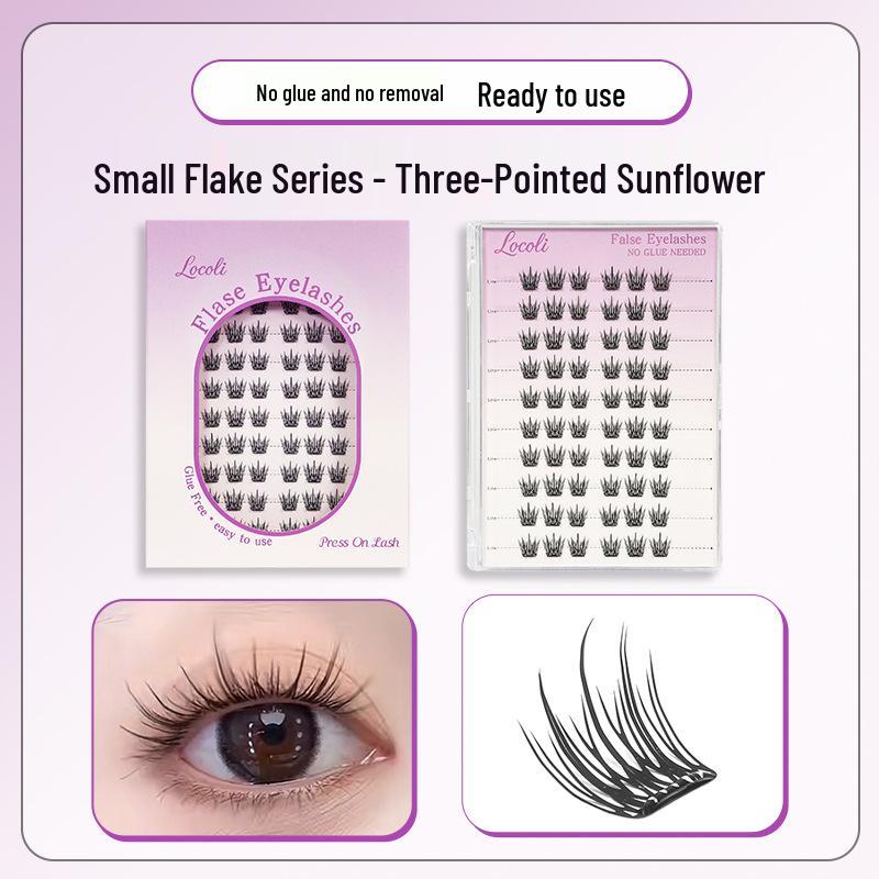 Многоразовые накладные ресницы без клея для студентов-исследователей: Маленькие полоски, супернатуральный стиль, Юго-Восточная Азия.
