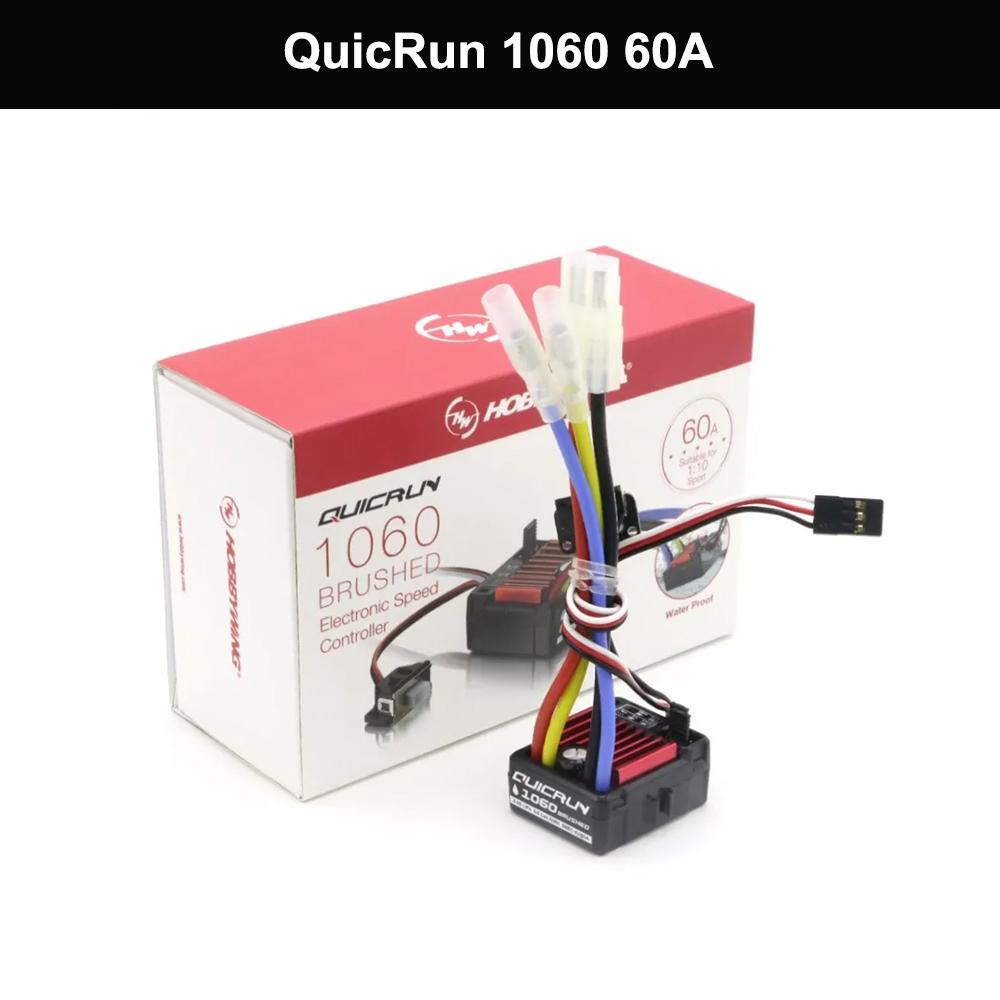 Оригинальный HobbyWing QuicRun 1060 60A Щеточный Электронный Регулятор Скорости ESC Для 1:10 Водонепроницаемых Радиоуправляемых Машинок