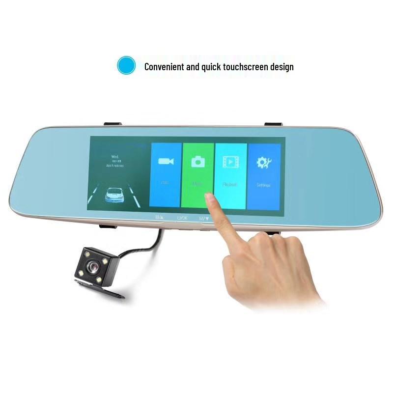 3-канальный 1080P WiFi видеорегистратор с инфракрасными огнями для записи салона, внешней и задней записи