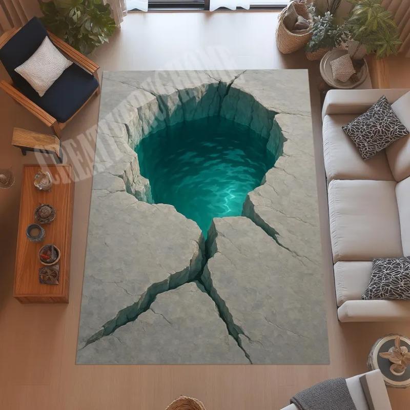 Минималистичный ковер для плавания, стилизованная синяя рыба с детализированными узорами, чистый контрастный дизайн для украшения светлой и воздушной комнаты