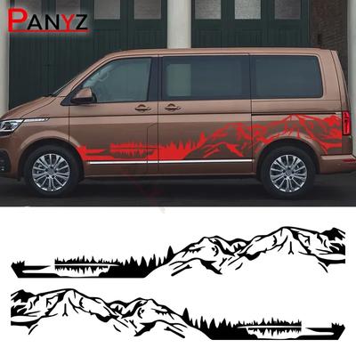 Автомобильные наклейки для Volkswagen VW Caravelle Multivan California Transporter T3 T4 T5 T6 аксессуары Camper Van Mountain виниловая наклейка