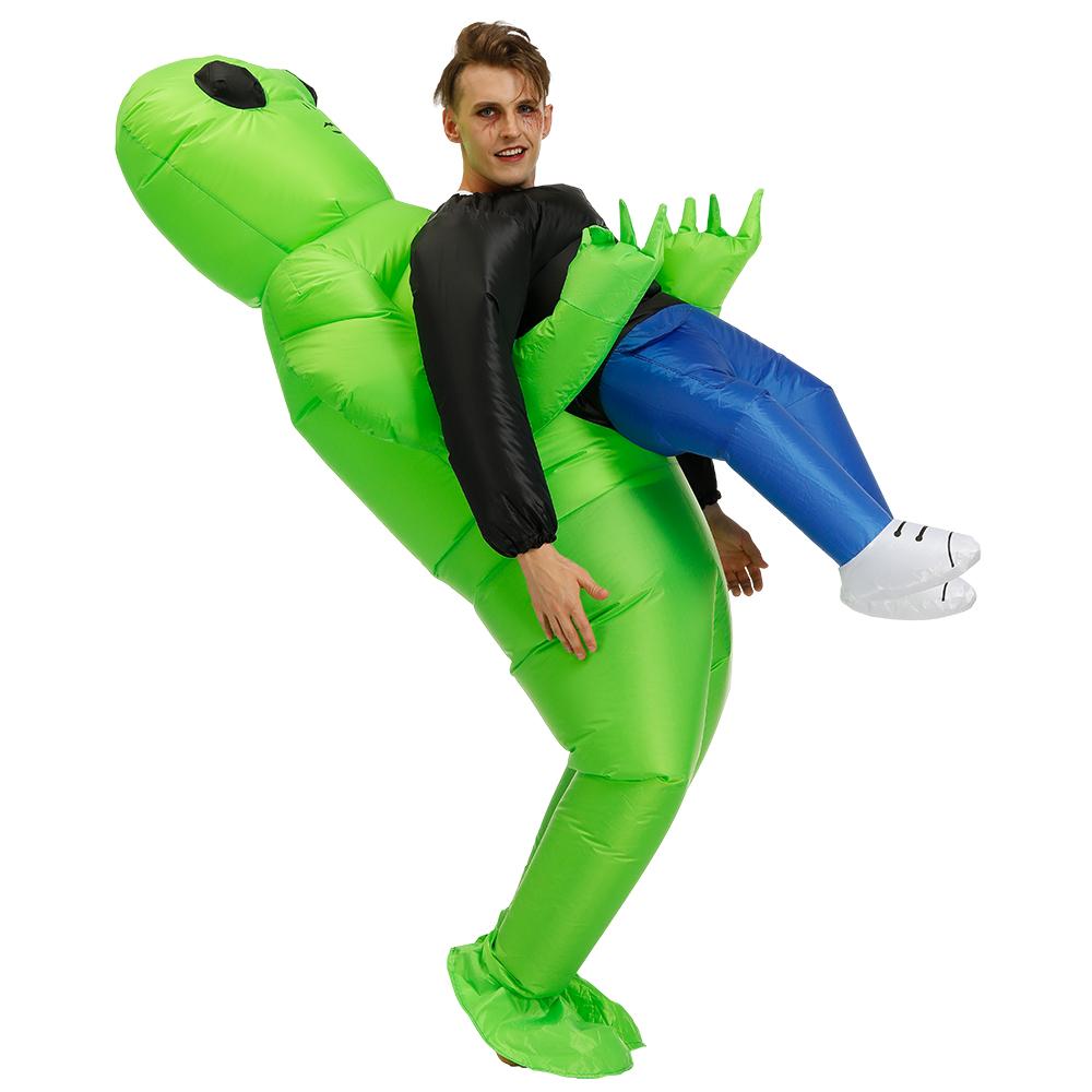 Adult and Kids Alien Inflatable Costume for Boys and Girls, Party Cosplay Funny Suit, Anime Fancy Dress Halloween Costume for Men and Women