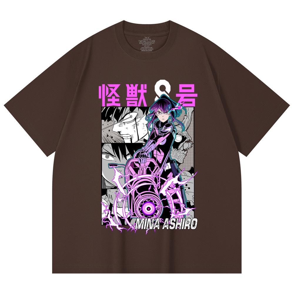 230 Gsm 100% Cotton Kaiju No 8 V15 Mina Print Unisex Heavy Cotton T Shirt