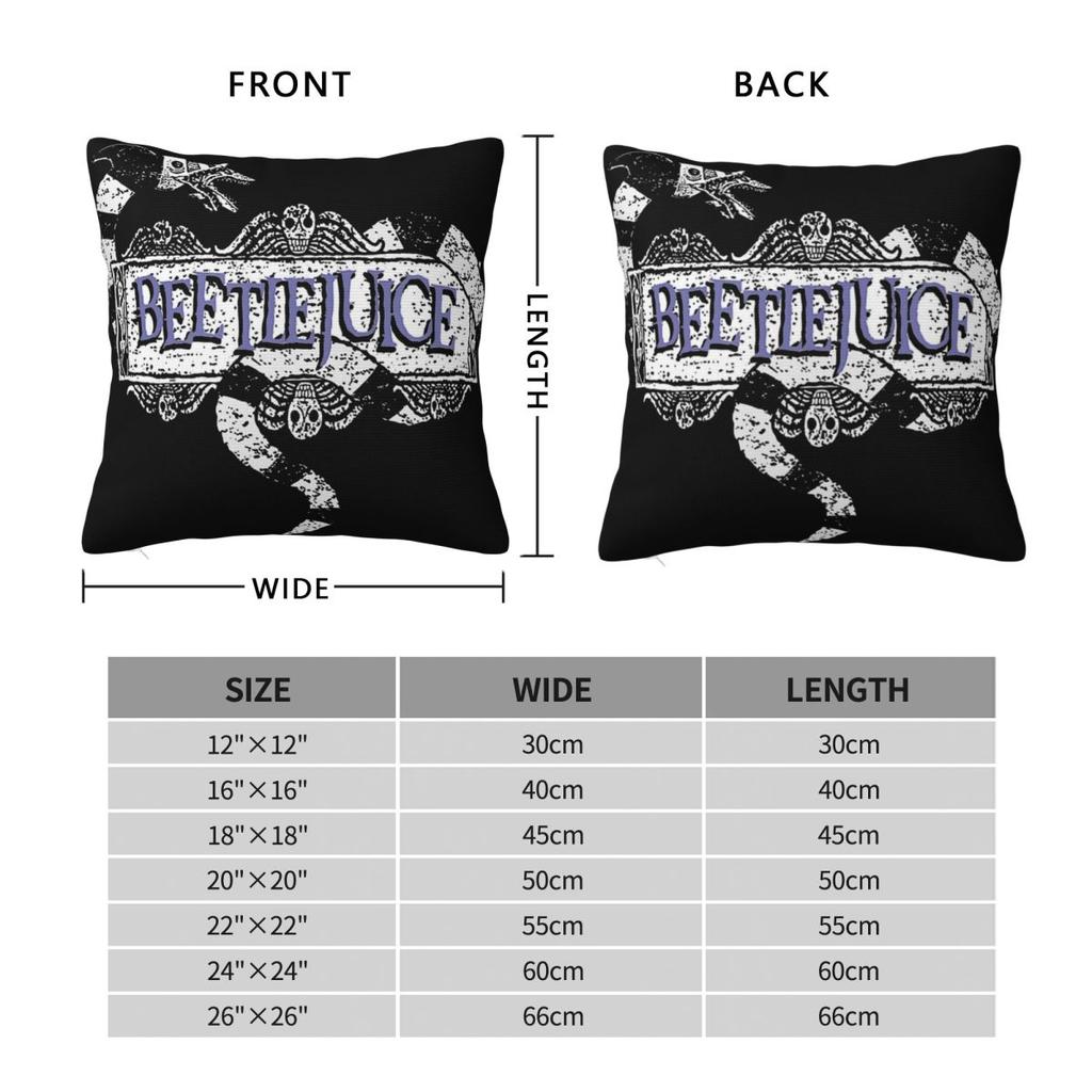 B-Beetlejuice Horror Movie Pillowcases Stuff Soft Cushion Cover Decor Halloween Throw Pillow Case Cover Home Multi Size