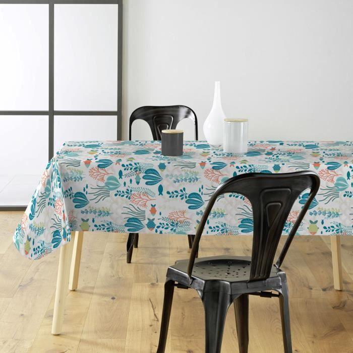 Nappe - oceania - blanc - pvc - 140 cm de large - longueur sur mesure