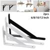 2 Pcs Triangle Shelf Brackets Heavy Duty Shelf Bracket Wall Mounted Support L Shape Corner Brace Shelf Right Angle Bracket