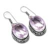 Pink Kunzite Gemstone Handmade 925 Sterling Silver Jewelry Earring 1.50
