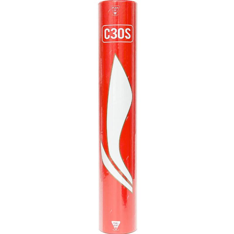 Li-Ning Волан для бадминтона C30S с утиным пером, упаковка 12 шт.