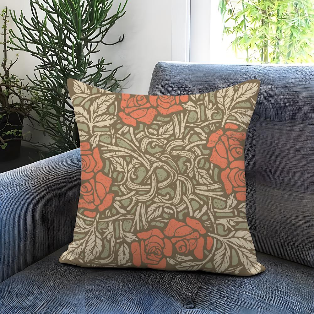 Fashion TThe Revivalistsful Cushion Cover Comfortable Reversible Pillow Cover Ideal for Car Sofa Bedroom Beyond