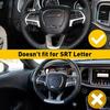 Auxito Steering Wheel Cover Trim for Dodge Charger Challenger 2015- Black