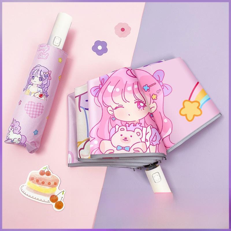 Детский автоматический противооткатный светоотражающий зонт для солнца и дождя