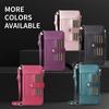 High-end Genuine Leather Multi-functional Phone Case for iPhone / Samsung / Google Multi-card Slot Crossbody Stand Anti-drop Phone Cover