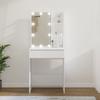 VidaXL Dressing Table with LED Cosmetic Table Storage Unit Dressing Table with Mirror Bedroom Furniture Interior 808828