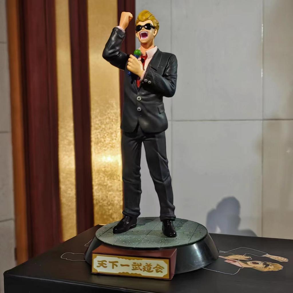 23cm Drogan Boll Z Mister Satan Figure Hercule Ring Name Mark Pvc Action Figures Gk Statue Collection Model Toys Gifts