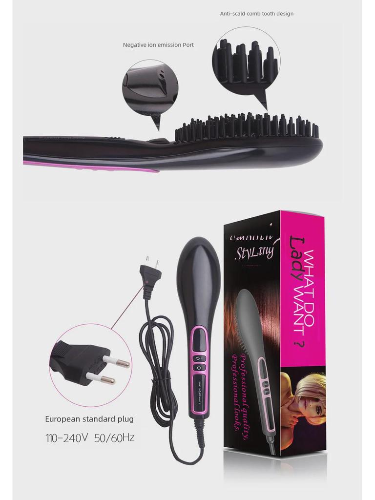 Электрический выпрямитель для волос Cross-Border Ionic LCD - быстрый и бережный к волосам