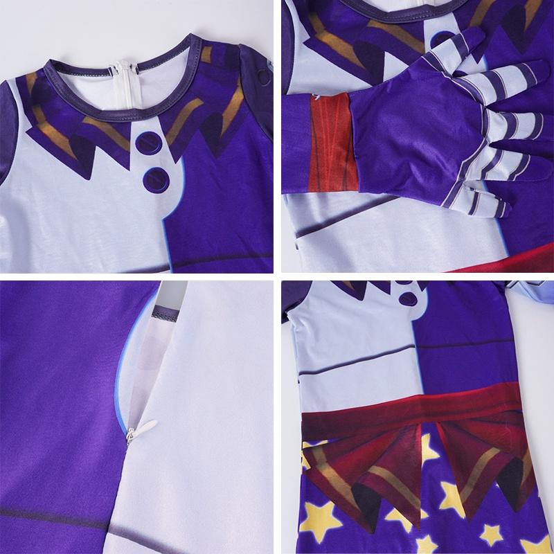 Sundrop Fnaf Костюм клоуна для косплея для мальчиков и девочек, боди, маска, комбинезон для вечеринки, идеально подходит для Хэллоуина, косплея и вечеринок