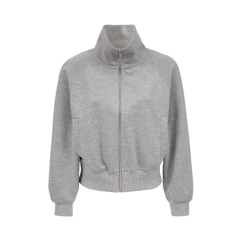 VEROMODA Women's 2025 Autumn Cotton Blend Stand Collar Sweatshirt